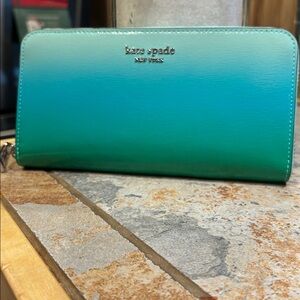 Kate Spade Teal and Aqua Wallet
